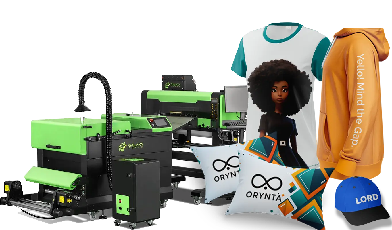 branded T-shirt and apparel mockup showcasing Copybay’s design-to-print services